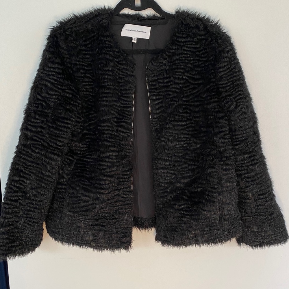 Cupcakes and Cashmere Faux fur coat